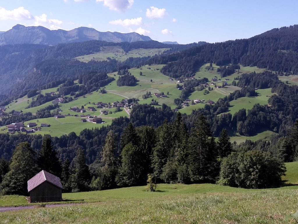 Blick vom Bergvorsäß oberhalb von Schwarzenberg