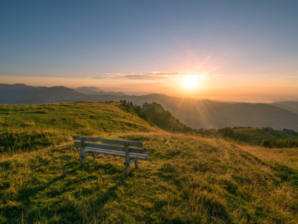 Sonnenuntergang auf der Niedere